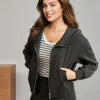 DUSHU Plus Size Women's Fashionable Stylish Sweatshirt Skirt Sweatpants Suit 2025 Spring New Design Solid Versatile Casual Set