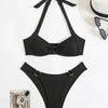 Sexy Women's Swimsuit 2025 Summer Bikini Two-piece Swimwear for Woman Beachwear Halter Bikinis Sets Swimming Beach Bathing Suits