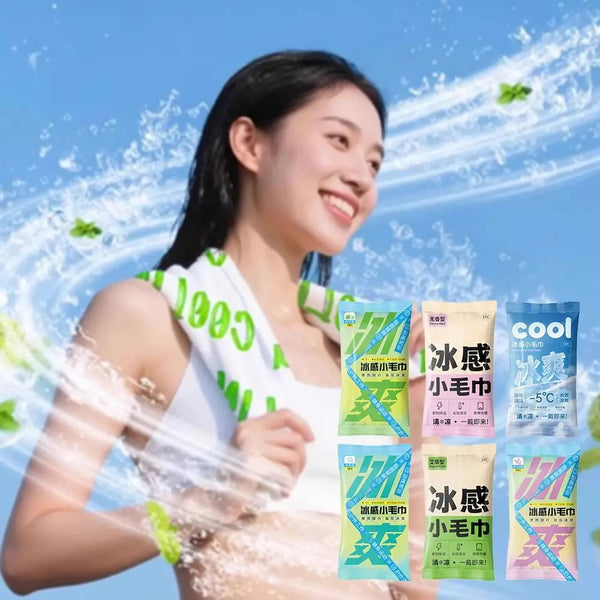 New Non Woven Fabric Cooling Towel Breathable Disposable Sweat Wipes Sunstroke Prevention Quick Drying Ice Wipes Summer