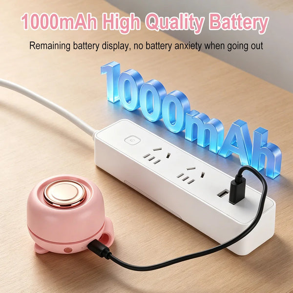 Portable Mini Clip Fan Silent 1000 MAh USB Rechargeable Cooling Fan 3 Speed Whirlwind Leafless Fan Hanging Neck Waist Fan