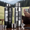 Large Capacity Sports Thermos Bottle with Filter Keep Cold/Hot Travel Insulated Cup 316 Stainless Steel Unbreakable Vacuum Flask