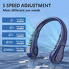 The New JKUOO Portable Bladeless Neck Fan, Fifth Generation LazyRechargeable Small Fan - Features Infinite Speed , 1200Mah Batte
