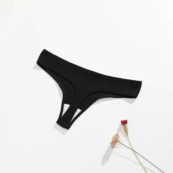 Women Sexy Thong Women Tanga Low Waist Underwear Girls Brief Breath T-back Cotton Panties Female Solid Color Underpant Ladies