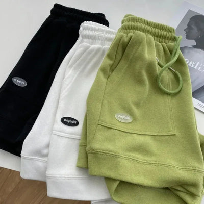 Women's Comfortable Loose Wide-legged Drawstring A Pants Slim Waist Slim Fit Casual Home Versatile Sports Shorts New