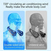 3000mAh Hanging Neck Fan Portable Bladeless Mini USB Rechargeable Mute LED Digital Display Electric Fan Summer Air Cooler ﻿