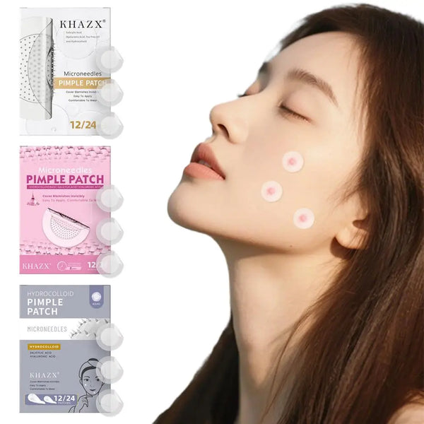 12/24PCS Micro Needle Pimple Patch Hydrocolloid Micropoint Pimple Patch For Acne & Pimples Microdart Patch Micro Dart Pimple