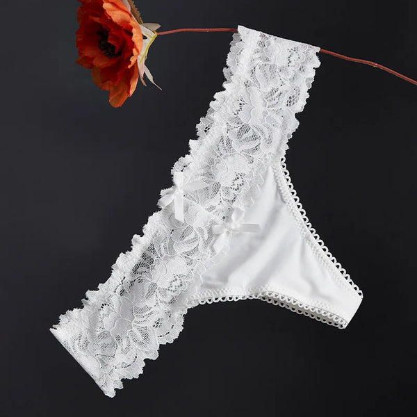 Women Sexy Lace Panties Low-Waist Briefs Thong Female Summer Underwear G String Breathable Lingerie Embroidery Intimates