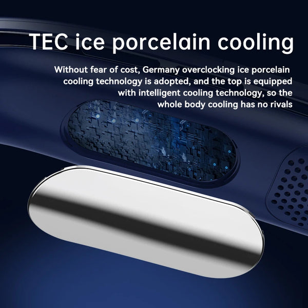 Lenovo  Portable Neck Air Conditioner 5 speed Ultra Hanging Neck Fan Rechargeable Semiconductor Refrigeration Leafless Fan 2026