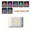1pc 7 colors Flame Simulation Ultrasonic Humidifier with Aromatherapy and Lighting - USB Powered Essential Oil Diffuser for Bedr
