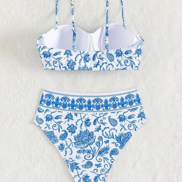 2026 High Waist Bikinis Women Print Push Up Swimsuit Floral Swimwear Female Bathers Bathing Swimming Suit Summer Beachwear