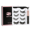 1/3/4 Pairs Magnetic Eyelashes Kit Waterproof Liquid Eyeliner Tweezers Soft Faux Cils Fluffy False Eyelashes Makeup Set Tool Hot