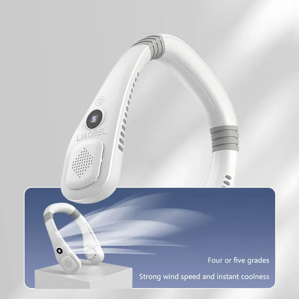 Lenovo Neck Bladeless Fan Mini Ultra Long Life Portable Lazy Silent Fan Usb Charging Student Sports Office 2026 New
