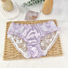 Women's Lace Satin Panties Sexy Low-Rise Briefs with Tassel Bow Transparent Breathable Cute Transparent Princess Thin Underwear