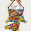 Vigoashely 2026 Sexy Tied Halter Bikini Set High Cut Push UP Swimsuit Women Print Backless Swimwear Biquinis Beach Bathing Suit