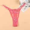 Women's Lace Mini Panties Adjustable See-Through Sexy Erotic Thongs Low Waist Tight Female Bikini T Underpants Soft Breathable