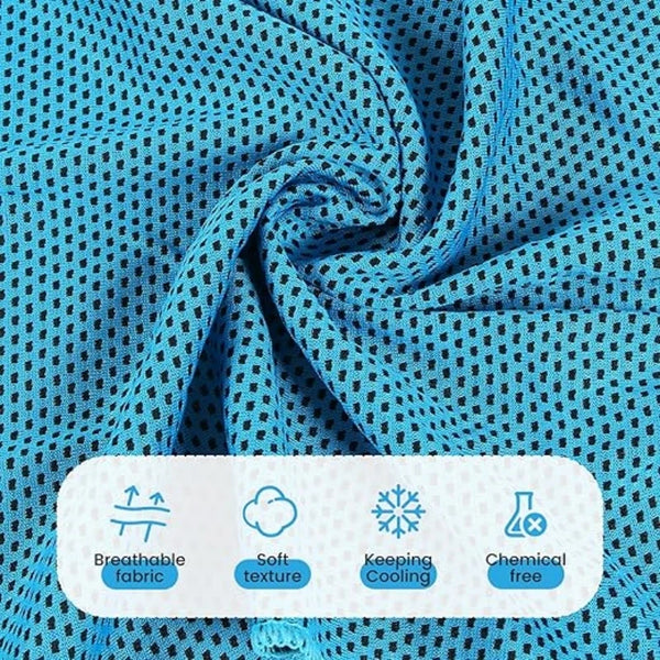 Quick Drying Cooling Towel Soft Breathable Chilly Sweat Absorption Cold Towel with Storage Box Sports Running Yoga Gym Club