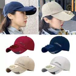 Cap with Fan Summer USB Charging Cooling Fan Baseball Cap Outdoor Golf Sunscreen 2 Speed Adjustable Peaked Hat Hiking Cap Amagi