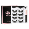 1/3/4 Pairs Magnetic Eyelashes Kit Waterproof Liquid Eyeliner Tweezers Soft Faux Cils Fluffy False Eyelashes Makeup Set Tool Hot