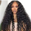 4x4 Water Wave Glueless Lace Front Wig Natural Color Deep Wave Human Hair Wig Pre plucked 5x5 Transparent Lace wig Ready to Wear