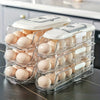 Multi-layer Fridge Egg Storage Box Shelf Automatic Rolling Eggs Holder Rack Ladder Style Refrigerator Eggs Dispenser Organizer