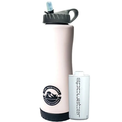 Vostok Vacuum Insulated Water Bottle with Filter USA Made BPA Free Removes 99.9% Tap Water Contaminants Stainless Steel Dishwas