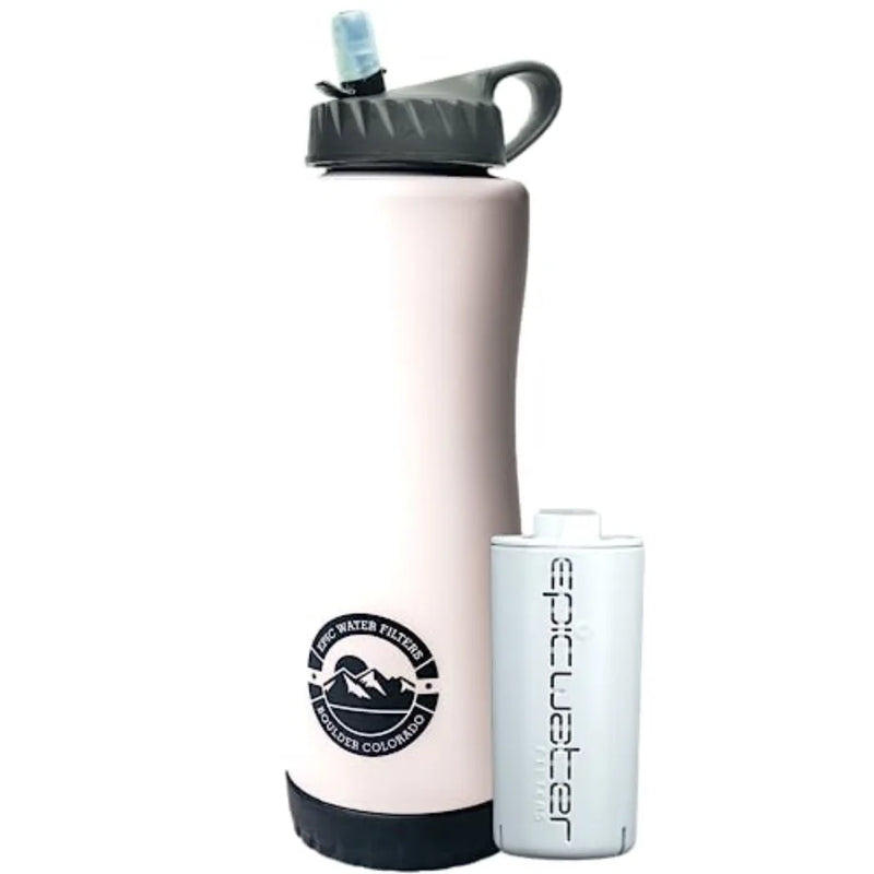 Vostok Vacuum Insulated Water Bottle with Filter USA Made BPA Free Removes 99.9% Tap Water Contaminants Stainless Steel Dishwas