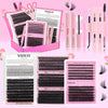 10-20Mm Mixed Individual Cosmetic False Lashes Clusters, 240Pcs/234Pcs/300Pcs/308Pcs/Set Volume Curly Thick Fake Eyelashes, Makeup Enhancement Lashes Clusters Kit, Cosmetic for Gift #GLOBAL PICKS